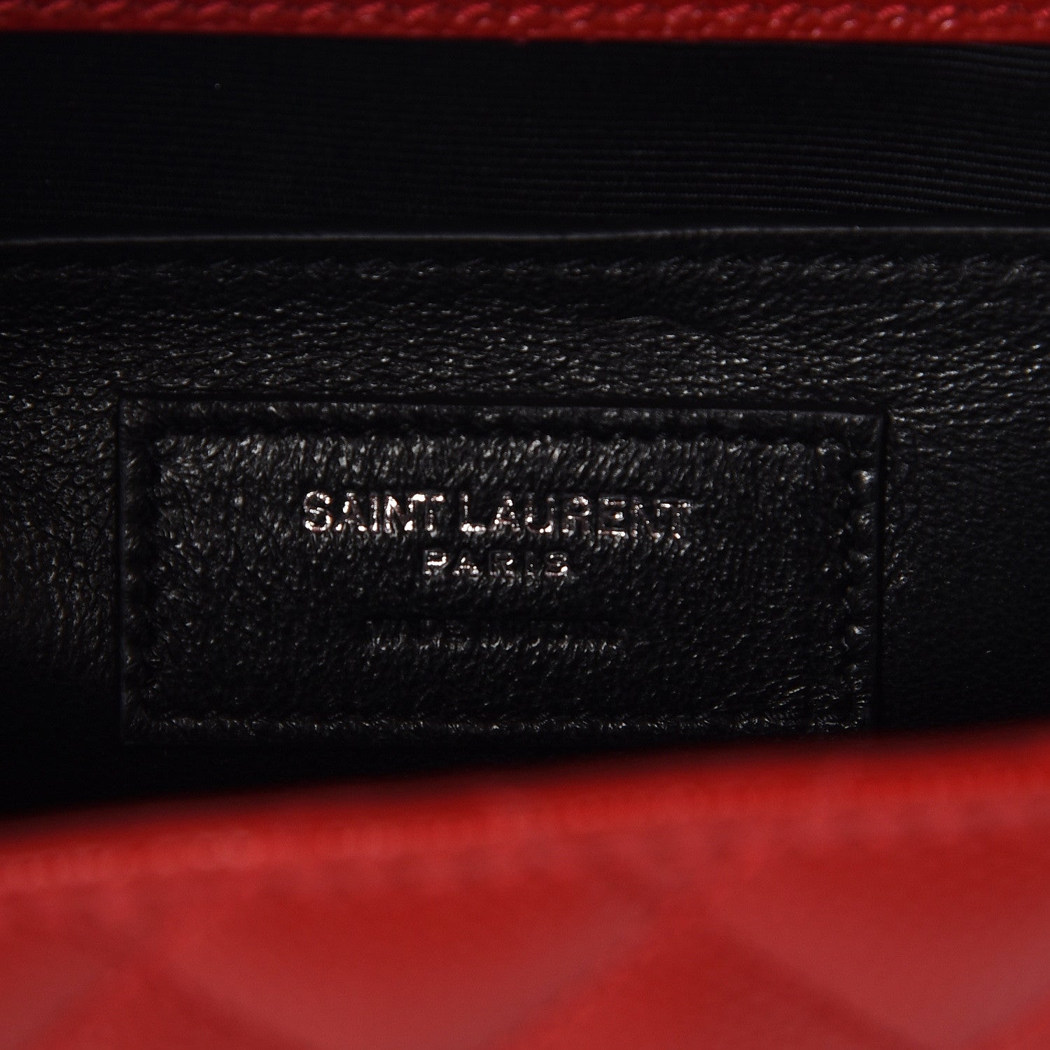 Saint Laurent Grain De Poudre Textured Mixed Matelasse Triquilt Medium Monogram Satchel New Red 7 of 9