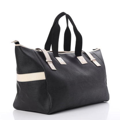 Gucci Coated Canvas Large Trademark Logo Travel Tote Black 3 of 8