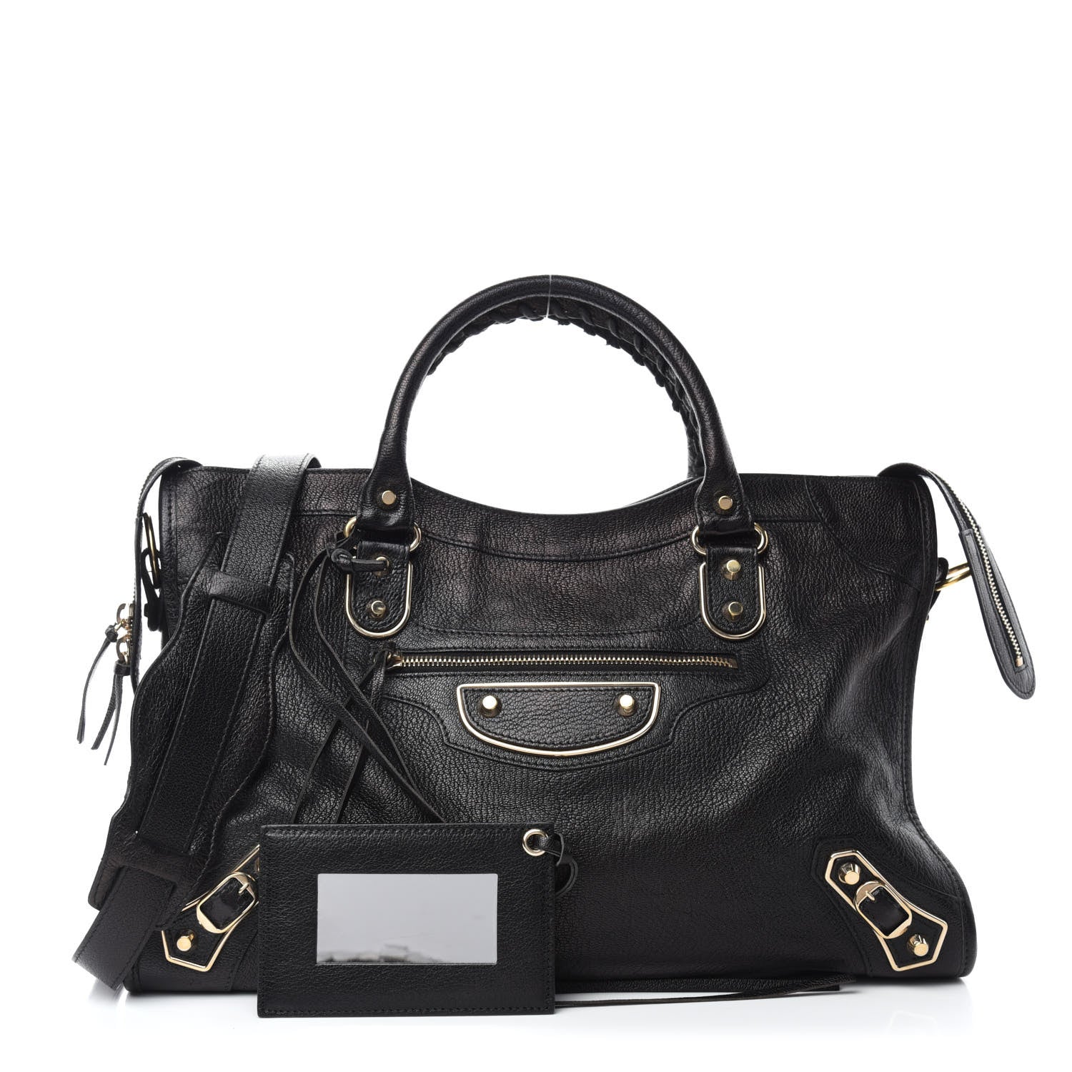 Balenciaga Chevre Gold Metallic Edge Hardware City Black 1 of 13