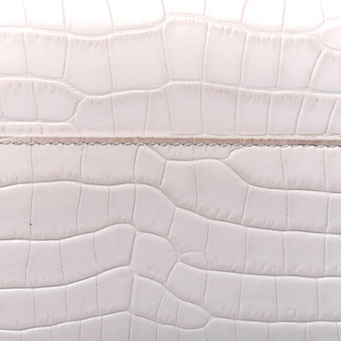 Calfskin Crocodile Embossed Medium Monogram Sunset Blanc Vintage