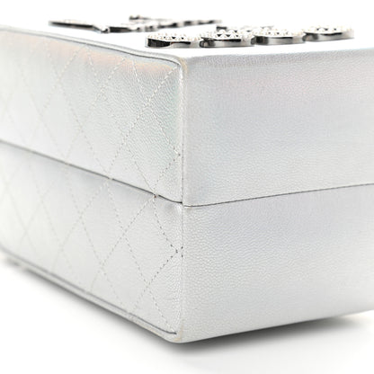 Chanel Metallic Goatskin Lait de Coco Milk Carton Bag Silver 8 of 9