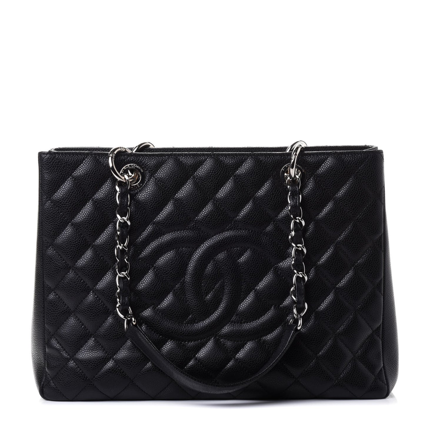 Caviar Quilted Grand Shopping Tote GST Black