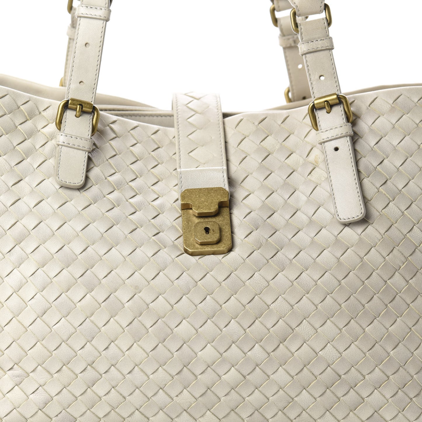 Nappa Intrecciato Medium Roma Tote Marmo