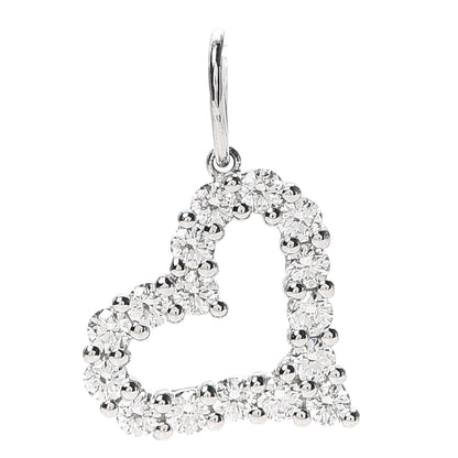 Tiffany Platinum Diamond Mini Heart Charm 1 of 4