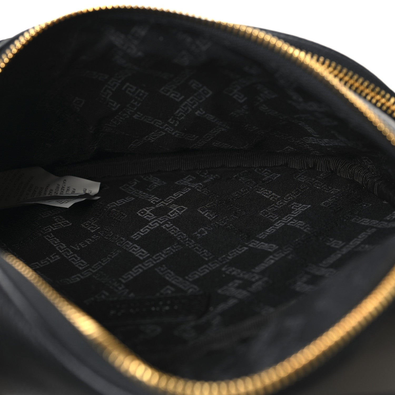 Versace Calfskin Double Zip Medusa Belt Bag Black 5 of 9