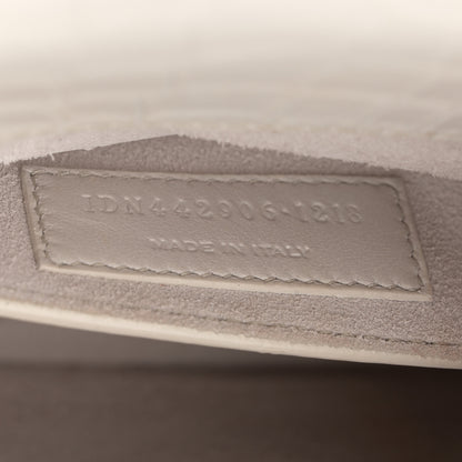 Saint Laurent Calfskin Crocodile Embossed Medium Monogram Sunset Blanc Vintage 7 of 17