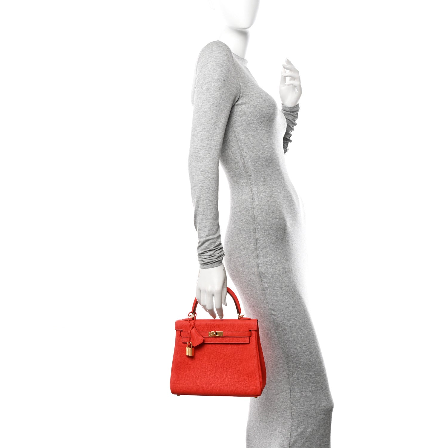 Hermes Togo Kelly Retourne 25 Capucine 2 of 13