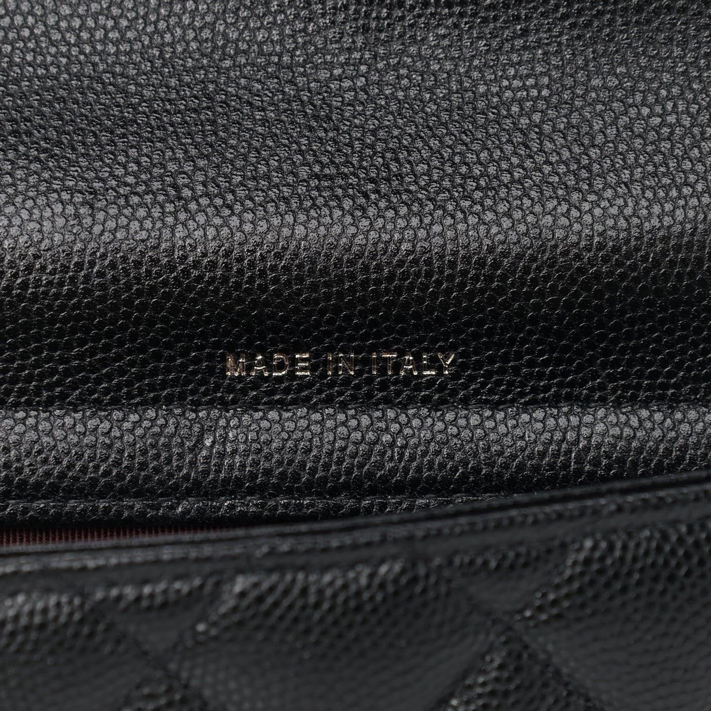 Caviar Quilted Flap Phone Holder With Chain Black