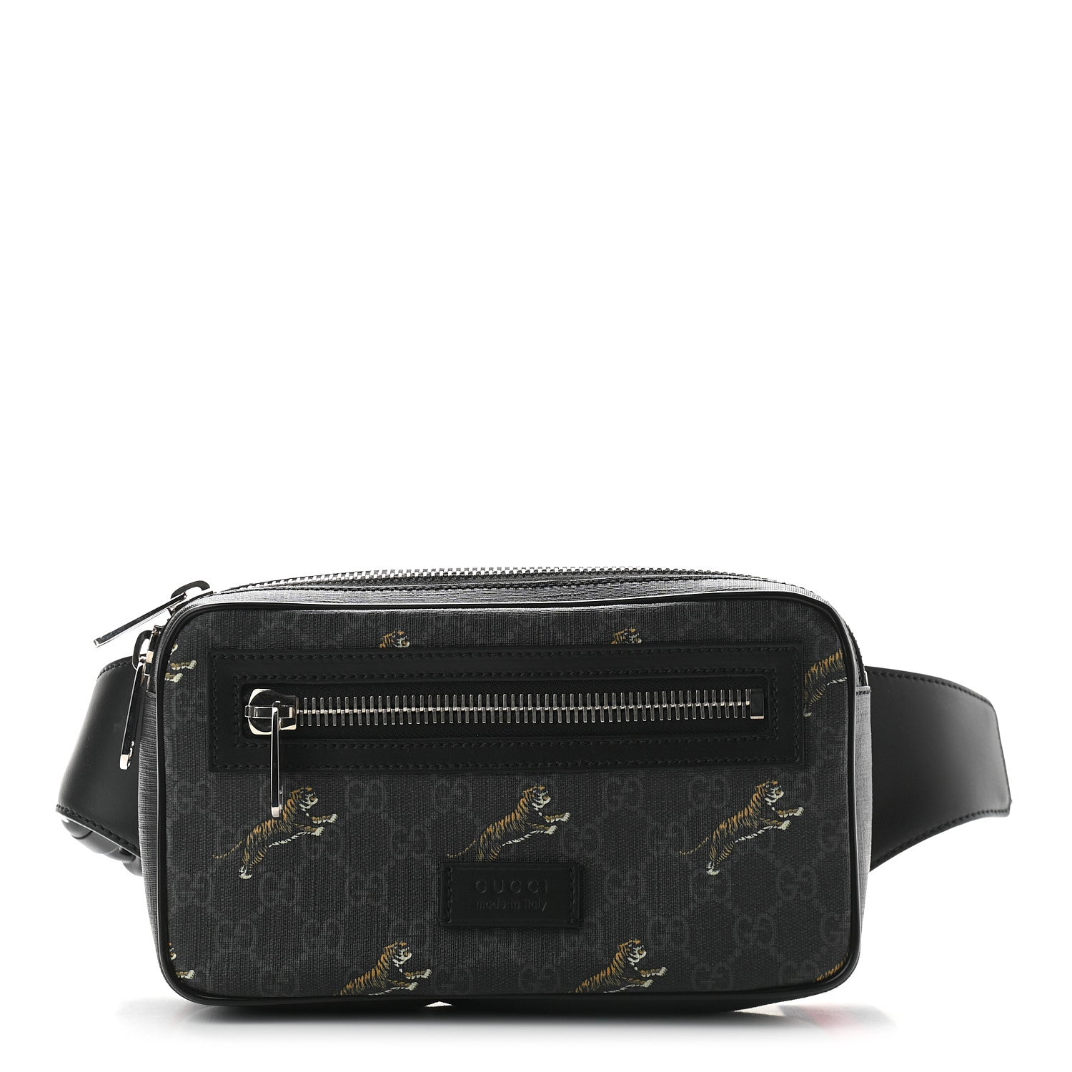 Gucci Soft GG Supreme Monogram Tigers Belt Bag Black Multicolor 1 of 9
