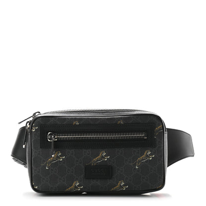 Gucci Soft GG Supreme Monogram Tigers Belt Bag Black Multicolor 1 of 9