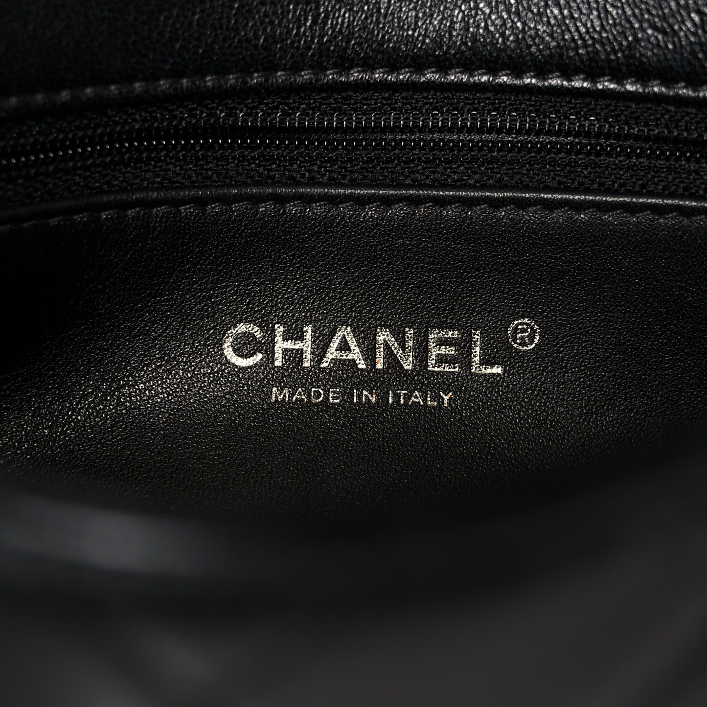Shiny Lambskin Chain Is More Flap Black