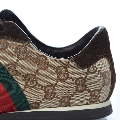 Gucci GG Monogram Suede Vintage Web Womens Sneakers 38 Dark Chestnut 8 of 11