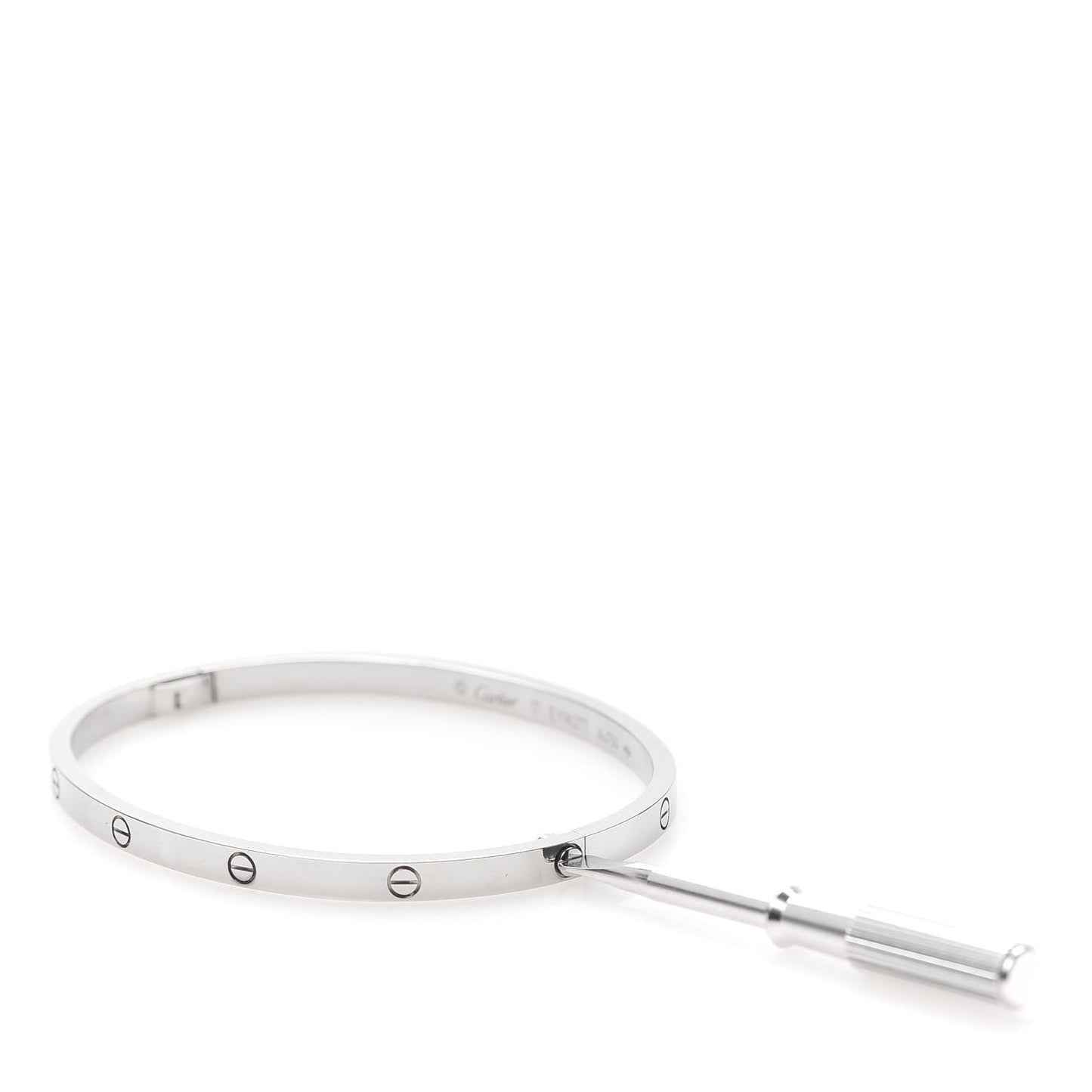18K White Gold Small LOVE Bracelet 17