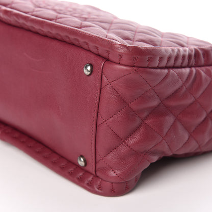 Chanel Calfskin Quilted Small Istanbul Tote Light Burgundy 12 of 13