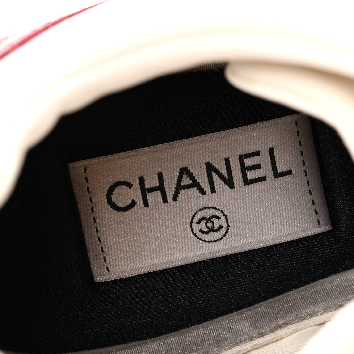 Chanel Calfskin CC Sneakers 40 Light Burgundy White Pink 7 of 14