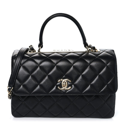 Chanel Lambskin Quilted Medium Trendy CC Flap Dual Handle Bag Black 1 of 10