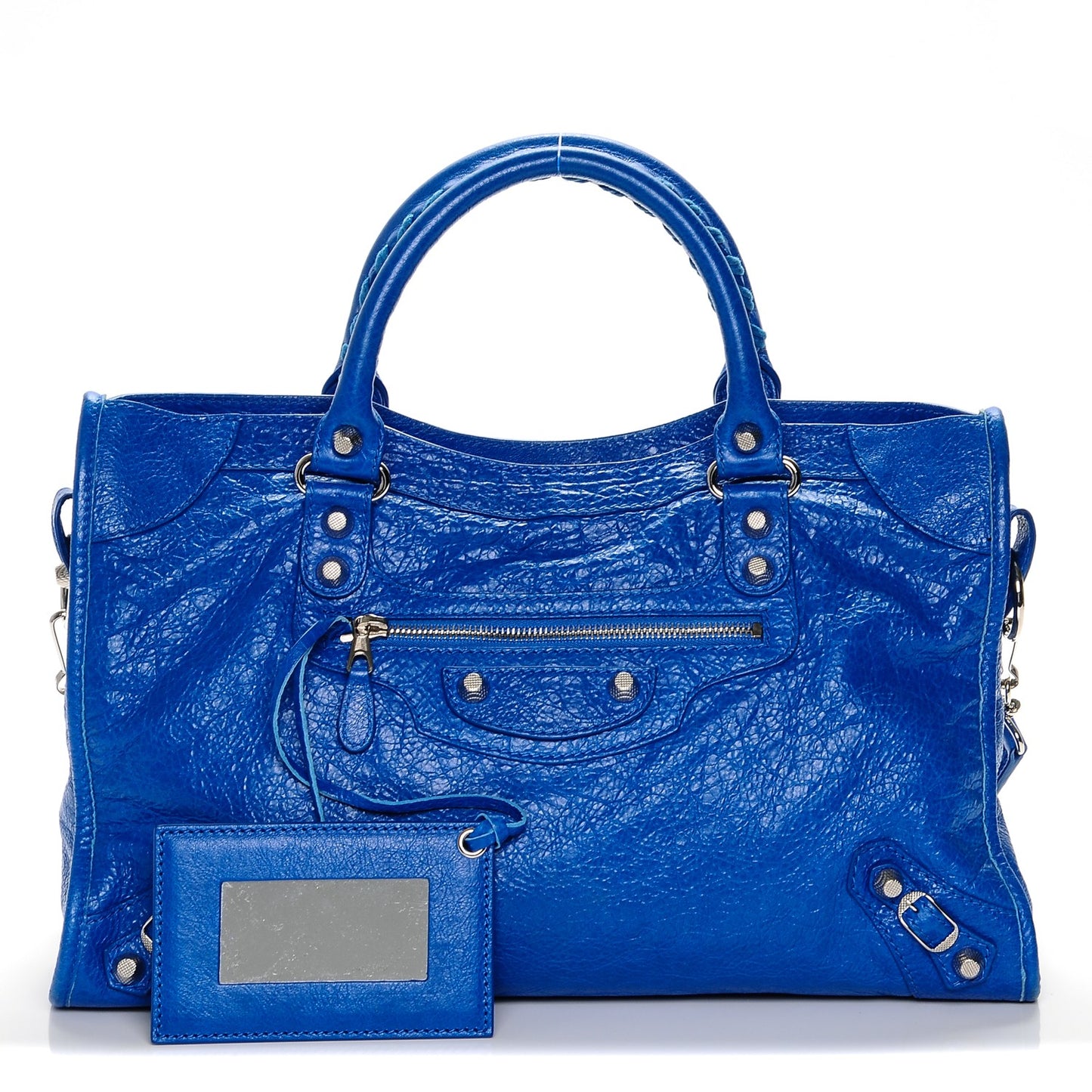 Agneau Giant 12 Silver Hardware City Bleu Lazuli