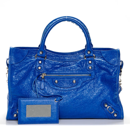Balenciaga Agneau Giant 12 Silver Hardware City Bleu Lazuli 1 of 6