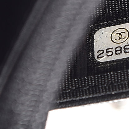 Chanel Metallic Goatskin Wallet On Chain WOC Dark Grey 10 of 10