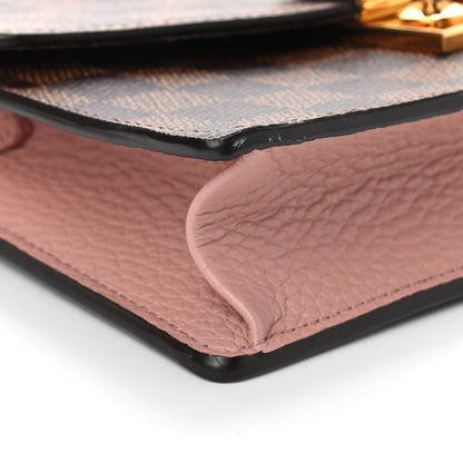Louis Vuitton Damier Ebene Croisette Chain Wallet Magnolia 9 of 10