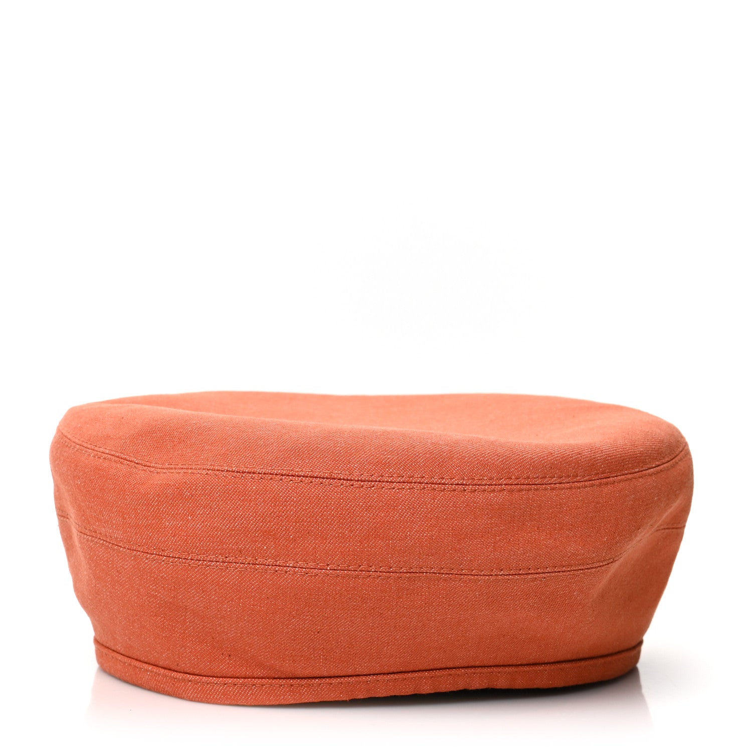 Hermes Denim Saint Honore Cliquetis Beret Hat 57 Orange Meranti 1 of 9