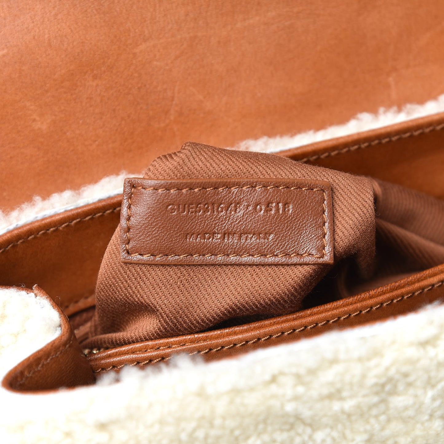 Shearling Toy Loulou Shoulder Bag Natural