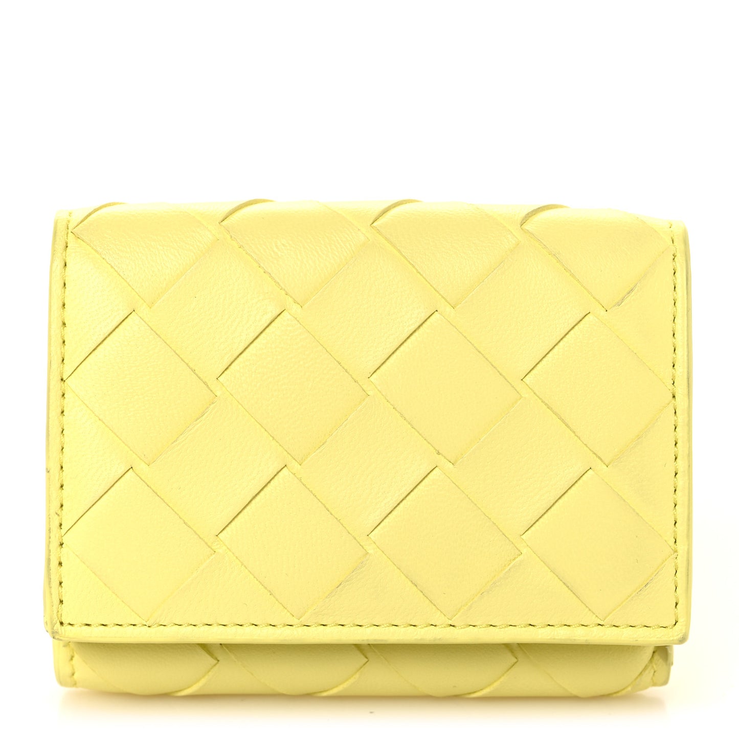 Nappa Intrecciato Trifold Wallet Ice Cream
