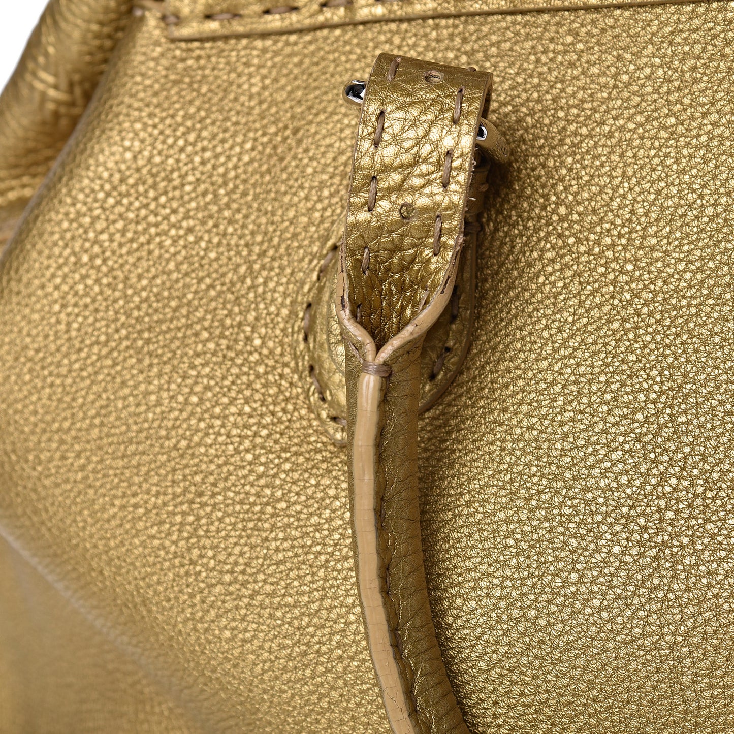 Calfskin Romano Selleria Large Villa Borghese Tote Gold