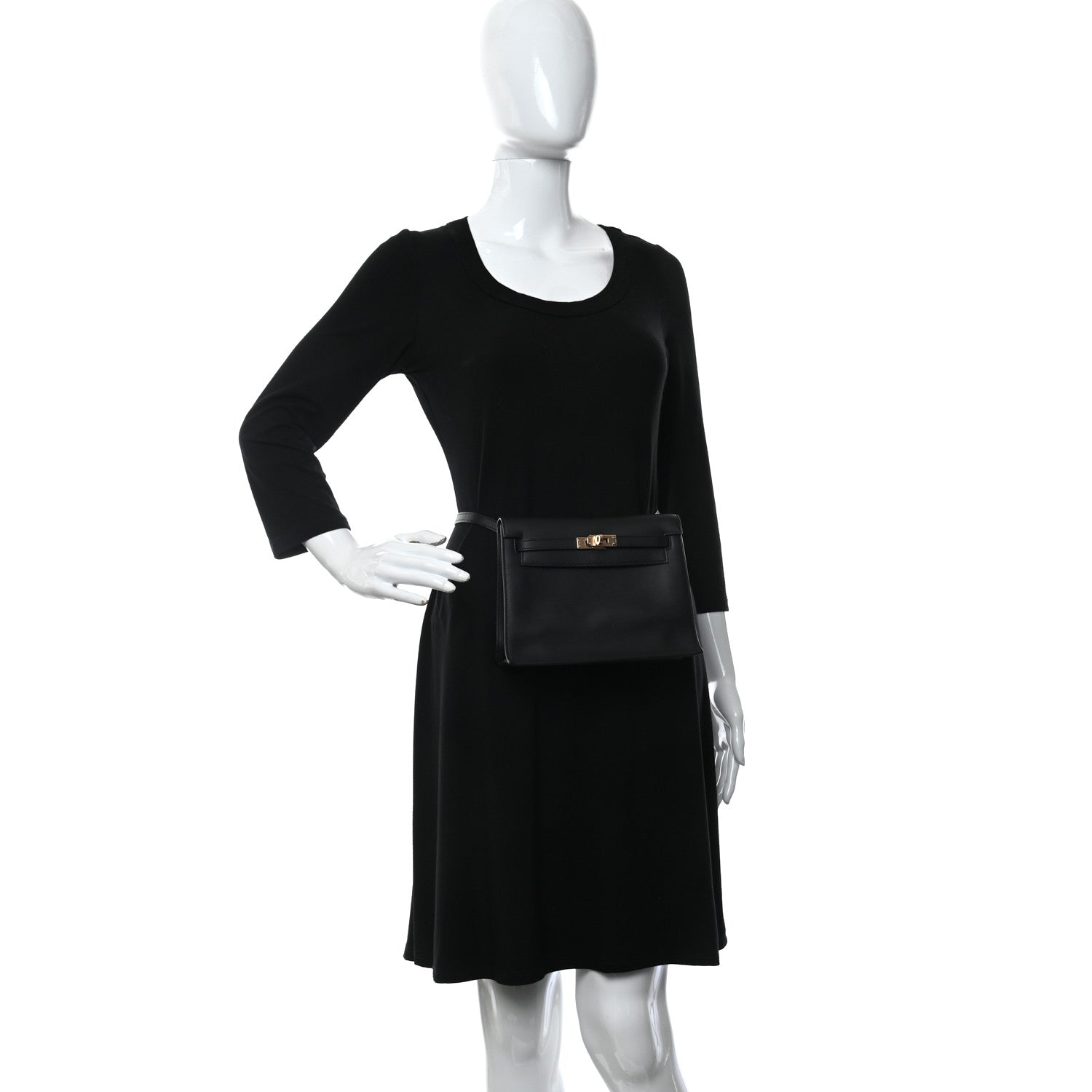 Hermes Swift Kelly Danse II Belt Bag Black 2 of 14