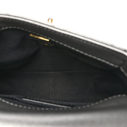 Chanel Metallic Lambskin Quilted Mini Side Note Flap Grey 5 of 10