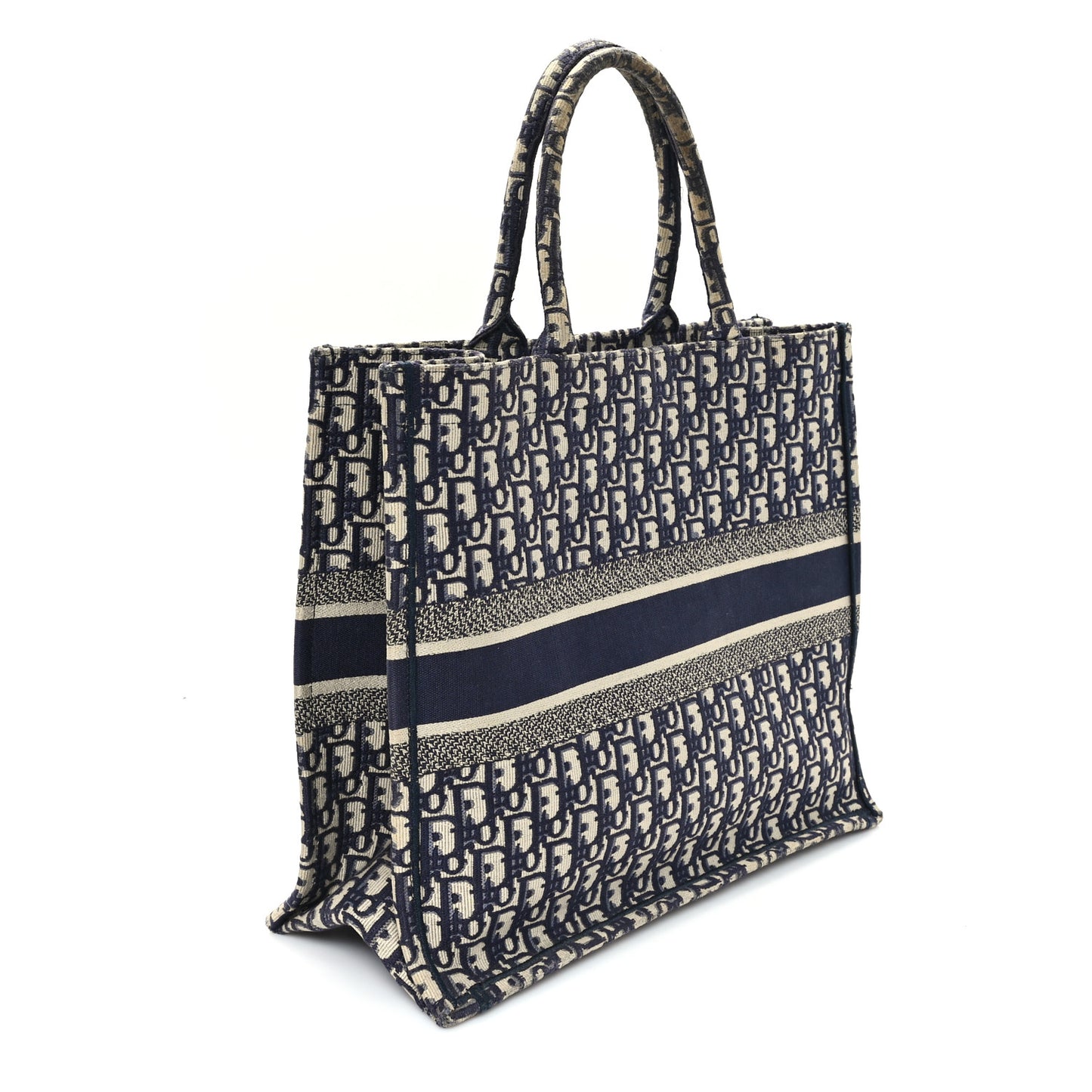 Oblique Large Book Tote Blue Multicolor