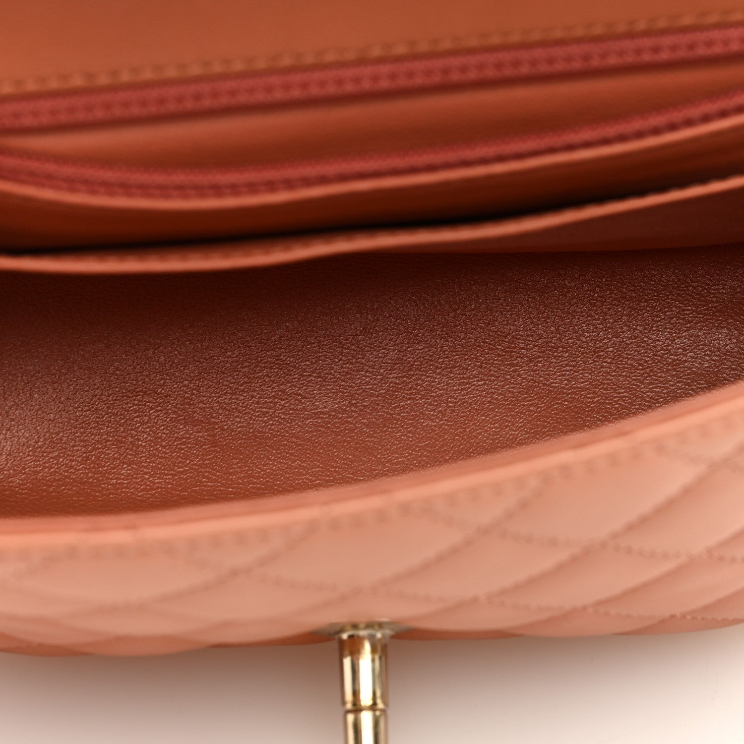 Chanel Lambskin Quilted Mini Square Flap Dark Beige 5 of 12