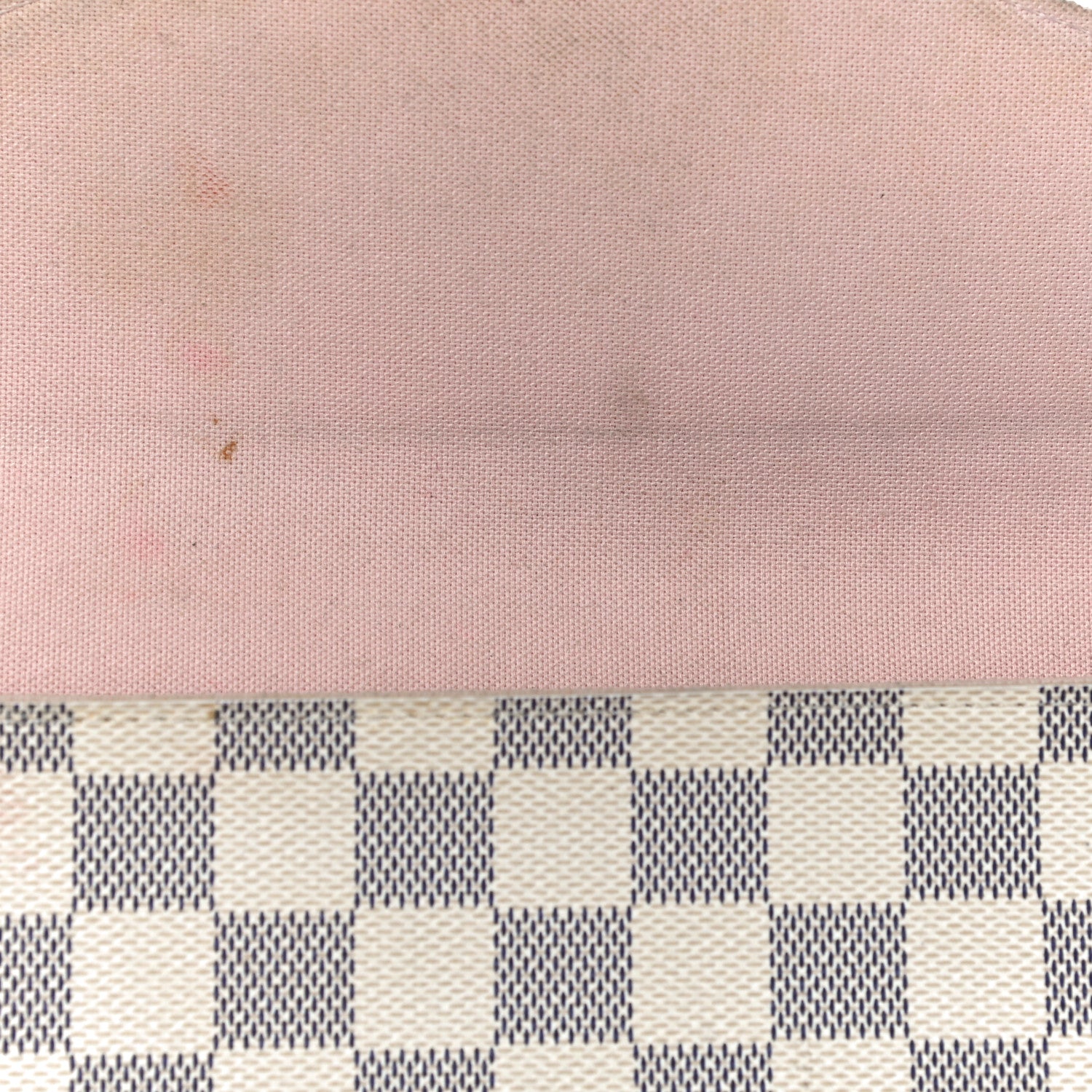 Louis Vuitton Damier Azur Pochette Felicie Chain Wallet Rose Ballerine 11 of 13