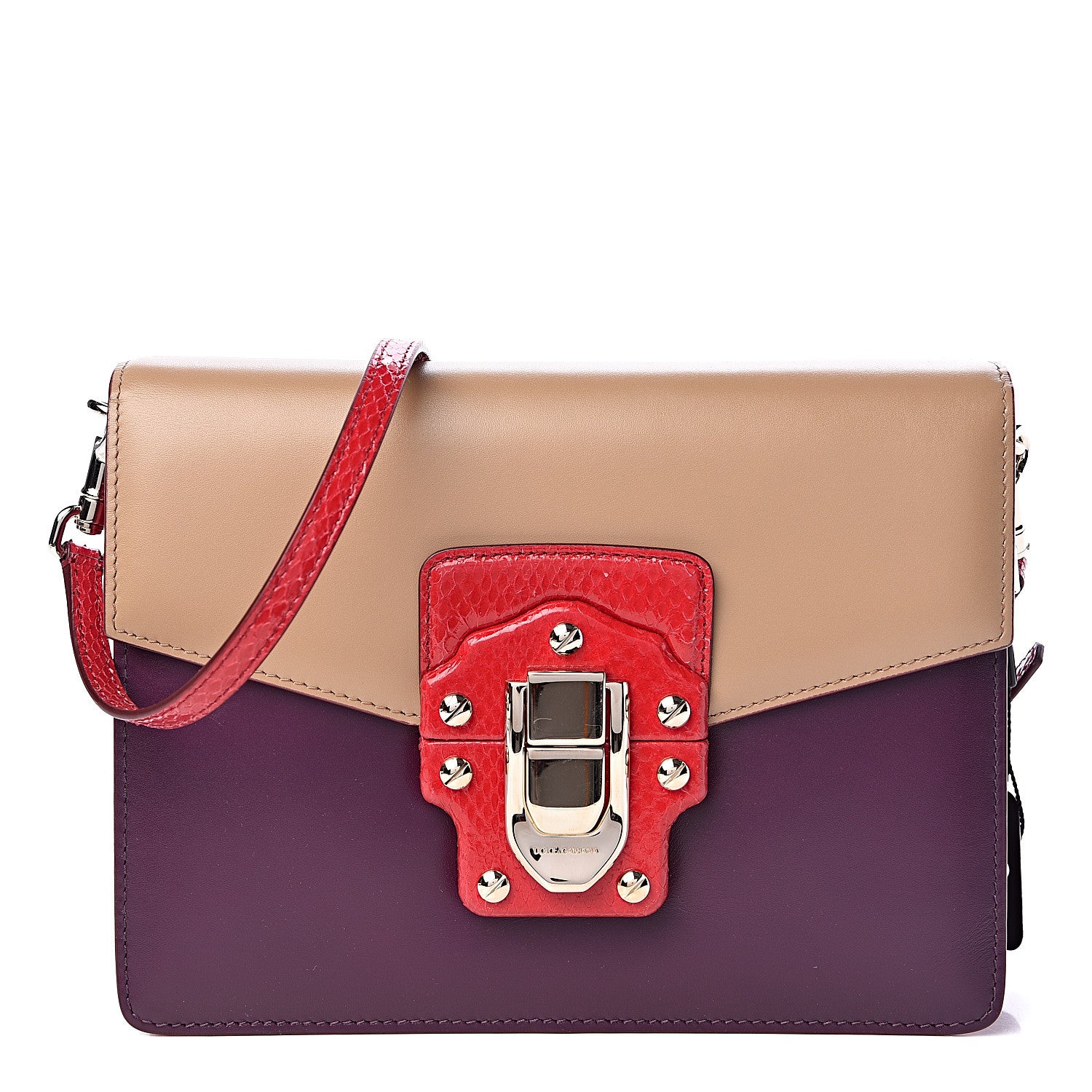 Dolce & Gabbana Calfskin Ayers Lucia Shoulder Bag Ghiaccio Mosto 1 of 11