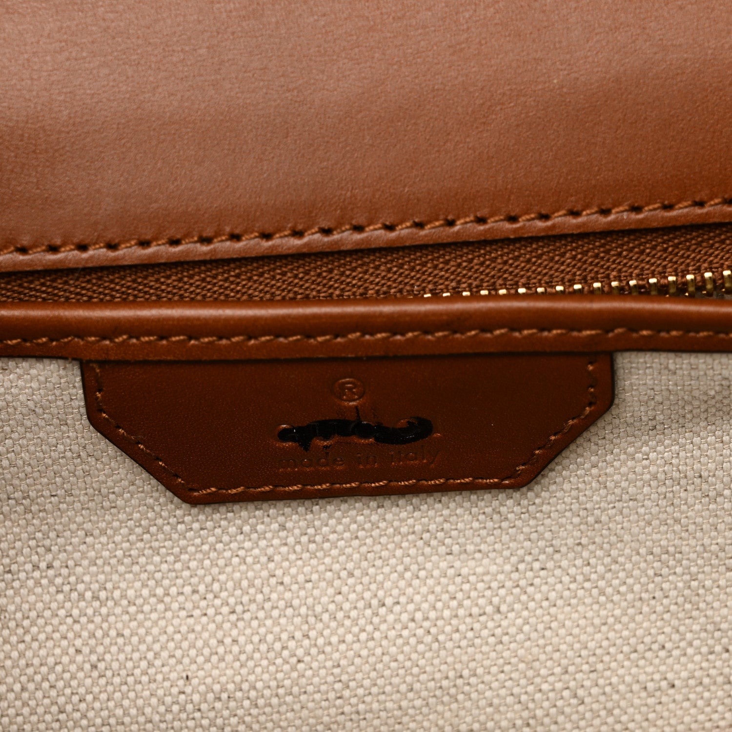 Gucci Calfskin Geometric Print Medium Bamboo 1947 Top Handle Bag Brown 7 of 10