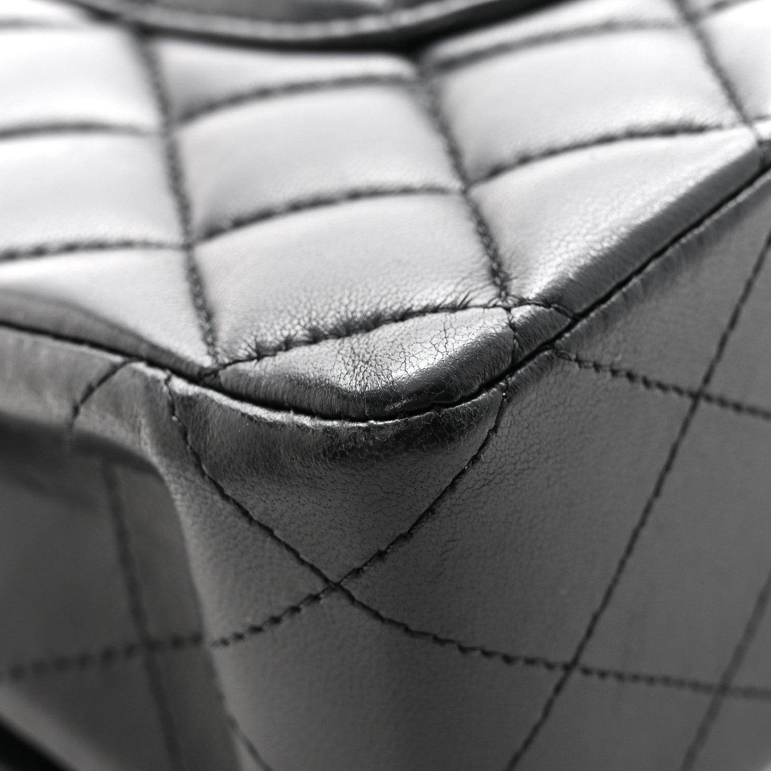 Chanel Lambskin Quilted Medium Double Flap Black 11 of 12