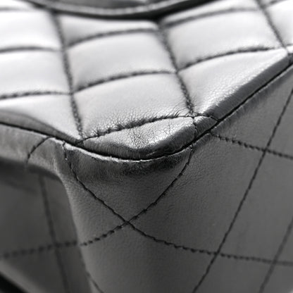 Chanel Lambskin Quilted Medium Double Flap Black 11 of 12