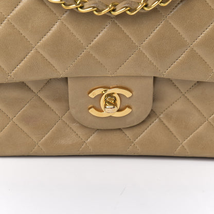 Chanel Lambskin Quilted Medium Double Flap Beige 21 of 22