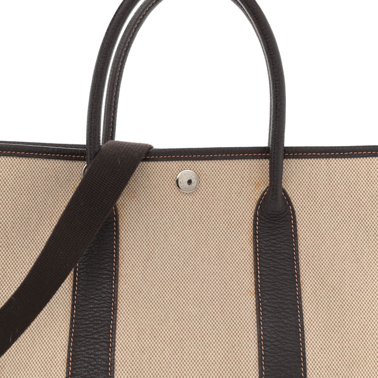 Hermes Buffle Skipper Toile Garden Party 30 TPM Marron Fonce 8 of 13