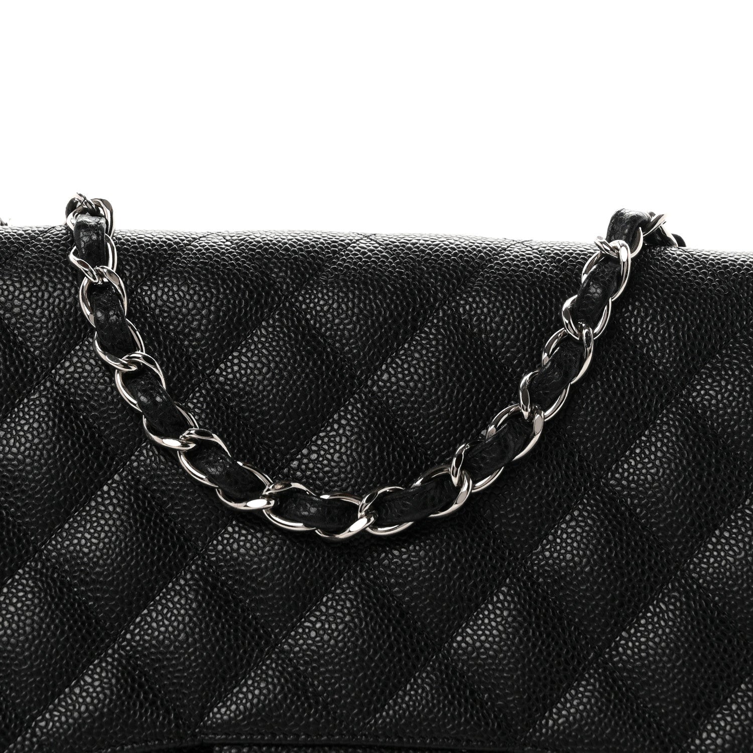 Chanel Caviar Quilted Jumbo Single Flap Black 8 of 10