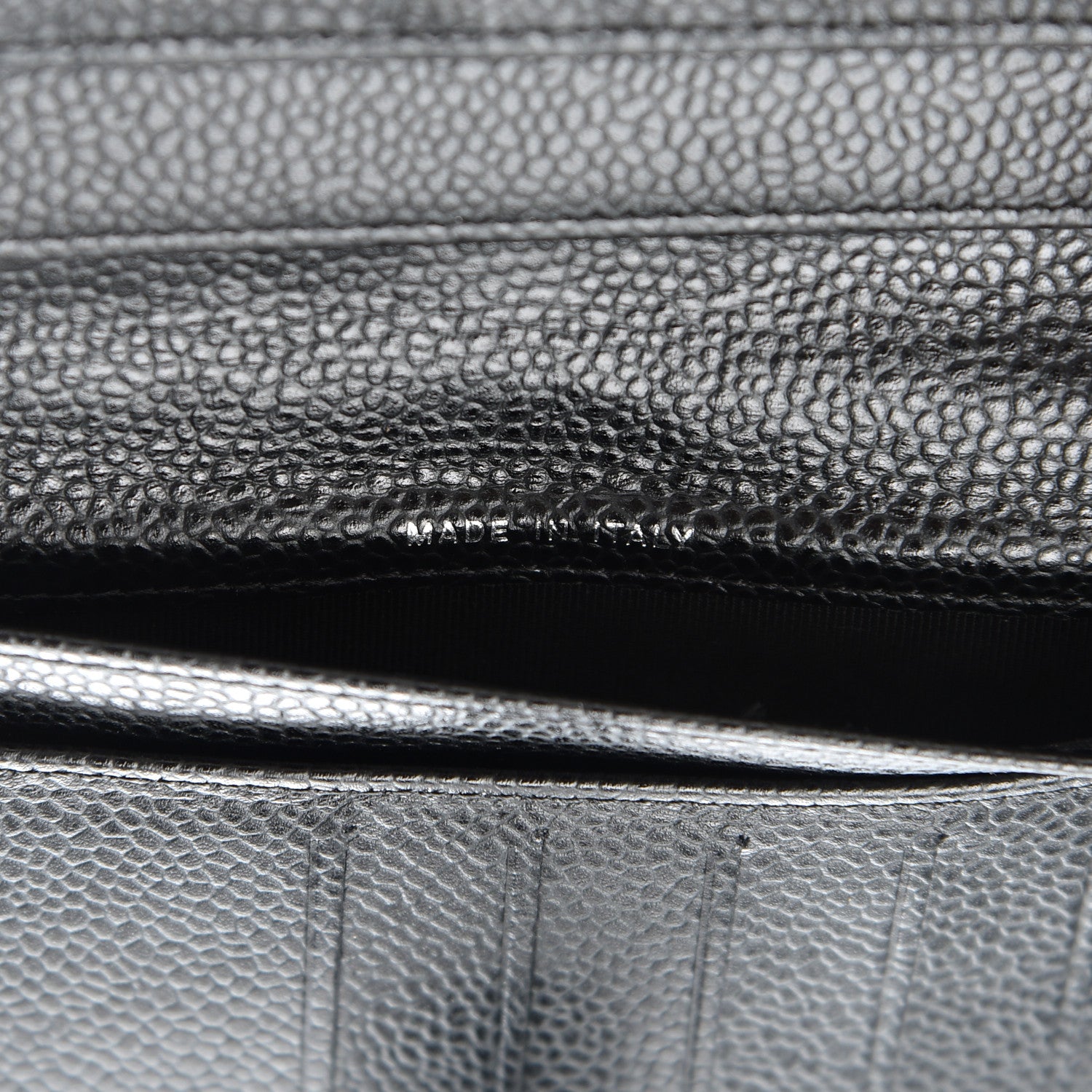 Chanel Caviar Quilted CC Long Double Wallet Black 7 of 8