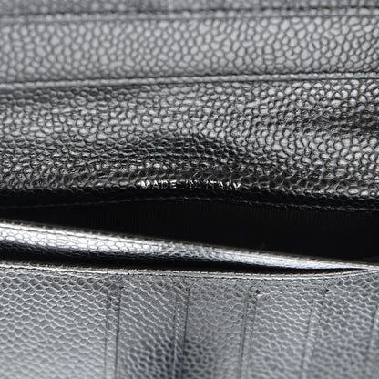 Chanel Caviar Quilted CC Long Double Wallet Black 7 of 8
