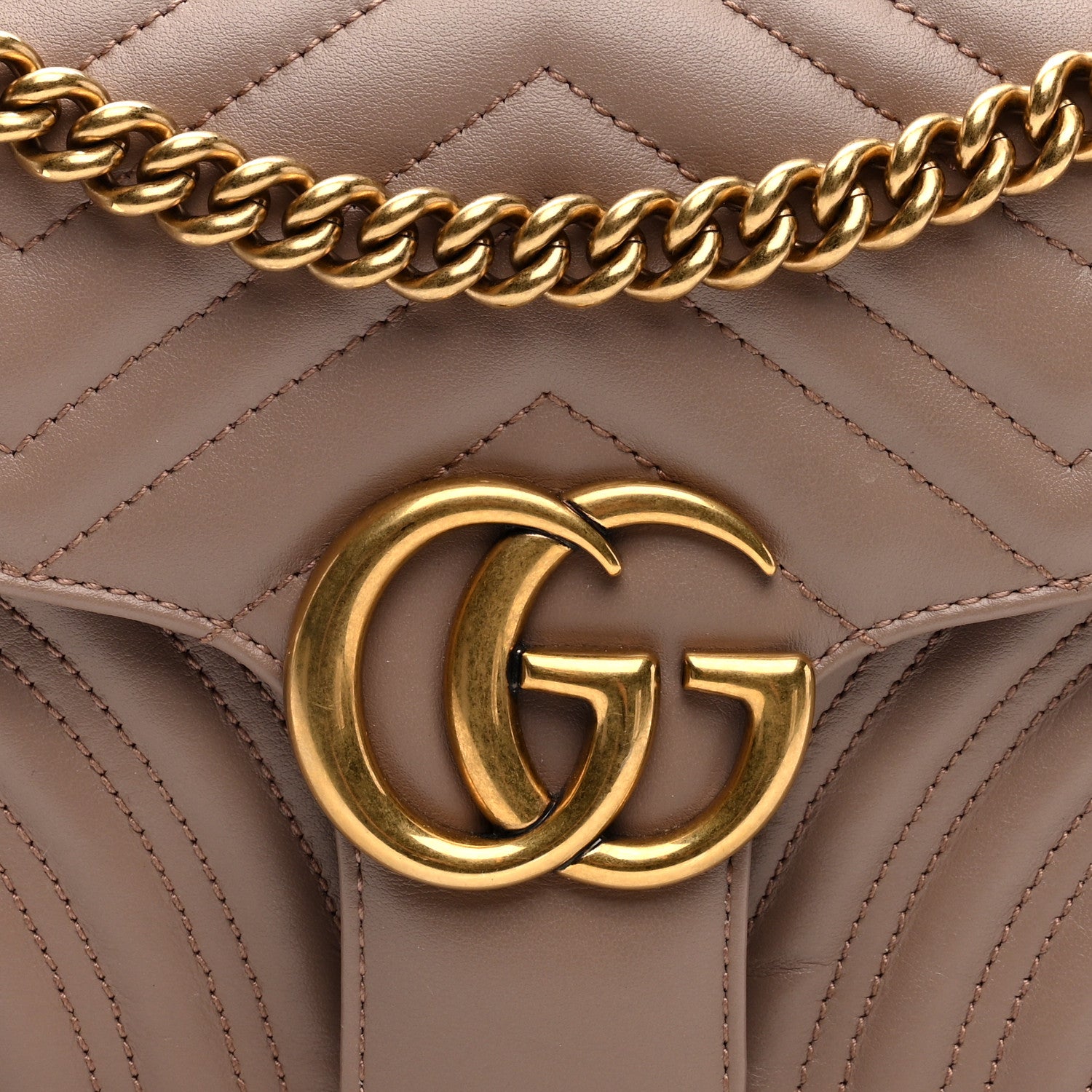 Gucci Calfskin Matelasse Small GG Marmont Shoulder Bag Porcelain Rose 7 of 10