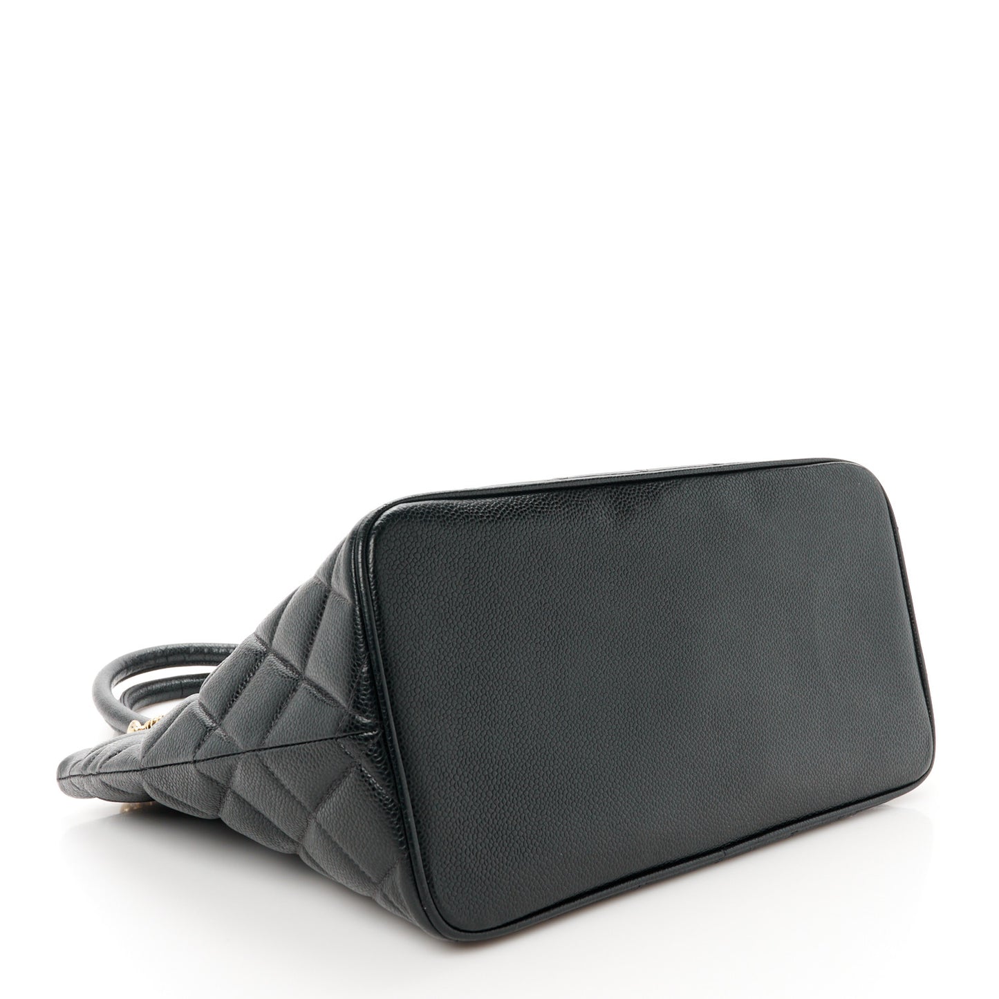 Caviar Quilted Medallion Tote Black