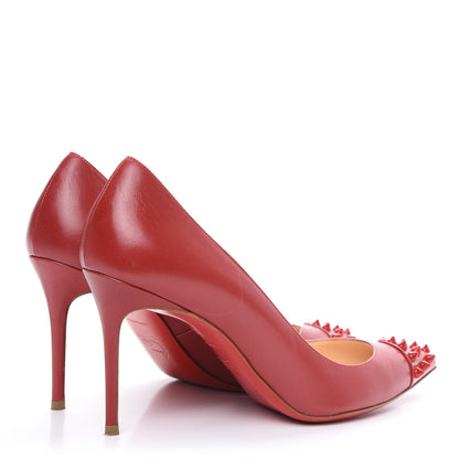 Christian Louboutin Kid Patent Geo 85 Pumps 36.5 Rouge De Mars 4 of 10