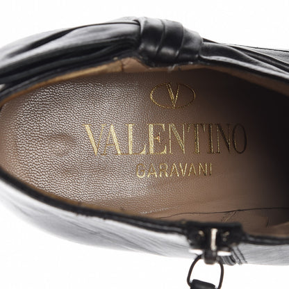 Valentino Garavani Calfskin Bow Ankle Boots 36 Black 9 of 9