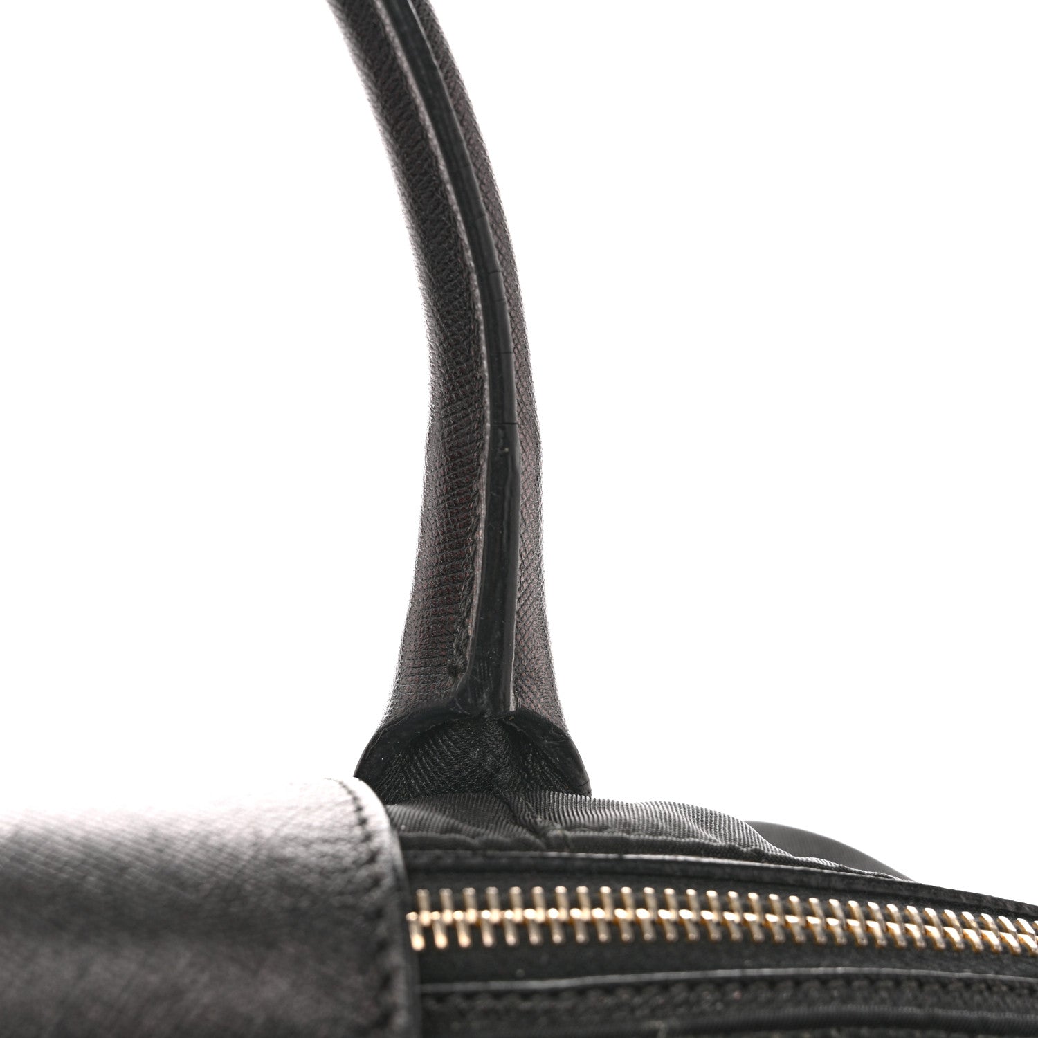 Prada Tessuto Nylon Saffiano Tote Black 14 of 15