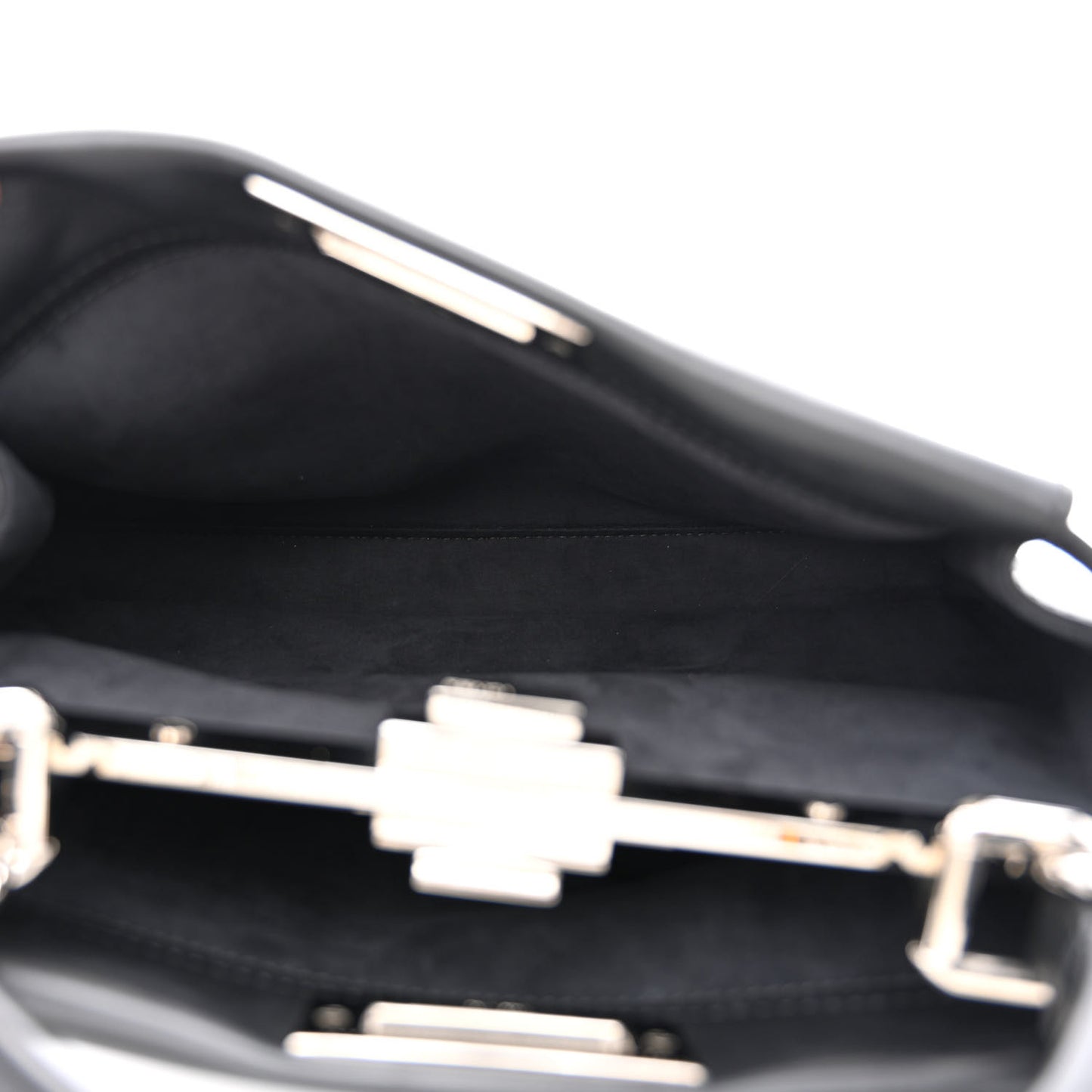 Vitello Seta Snakeskin Crocodile Monster Eyes Medium Peekaboo Iconic Satchel Black Girasole