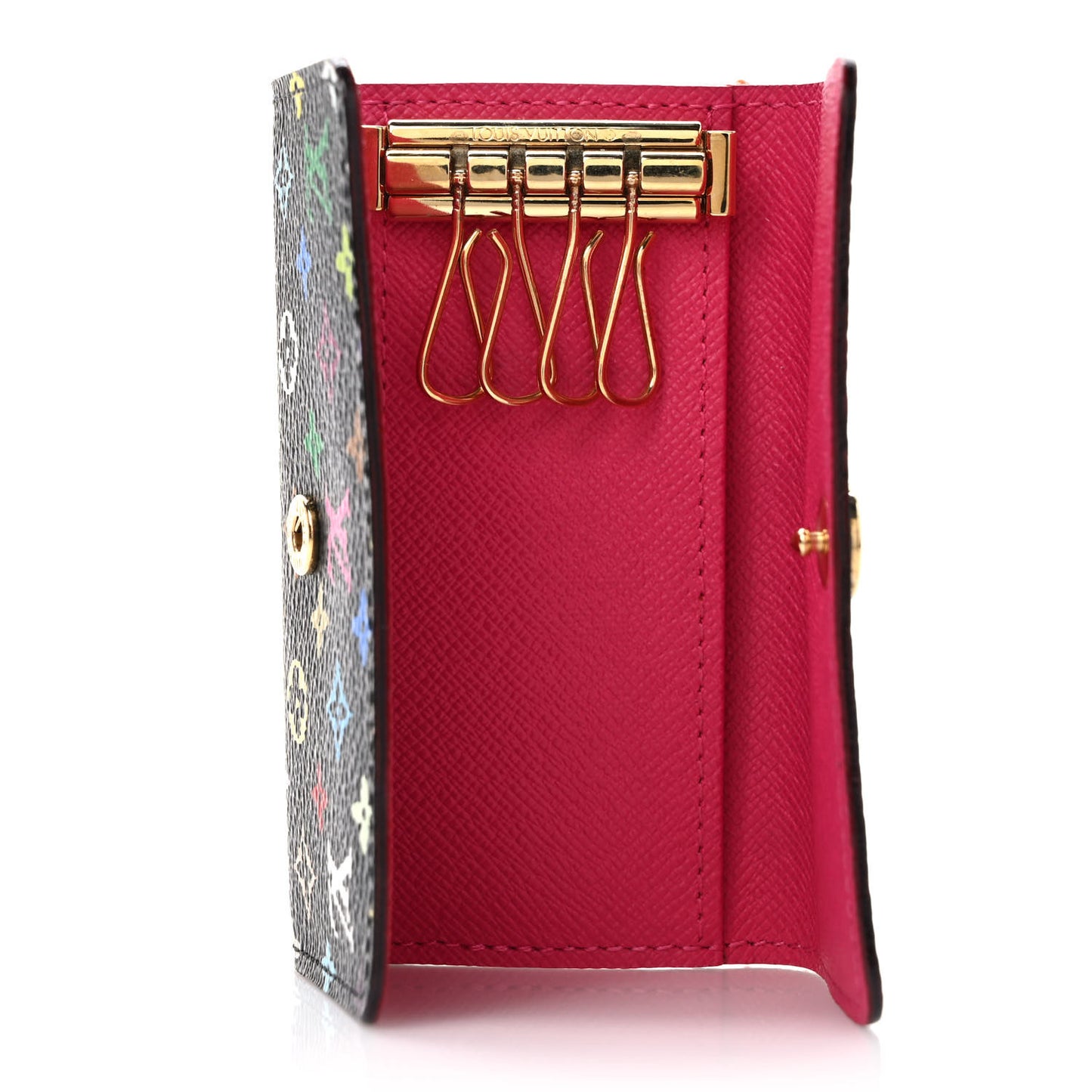 Monogram Multicolor Multicles 4 Key Holder Black Grenade