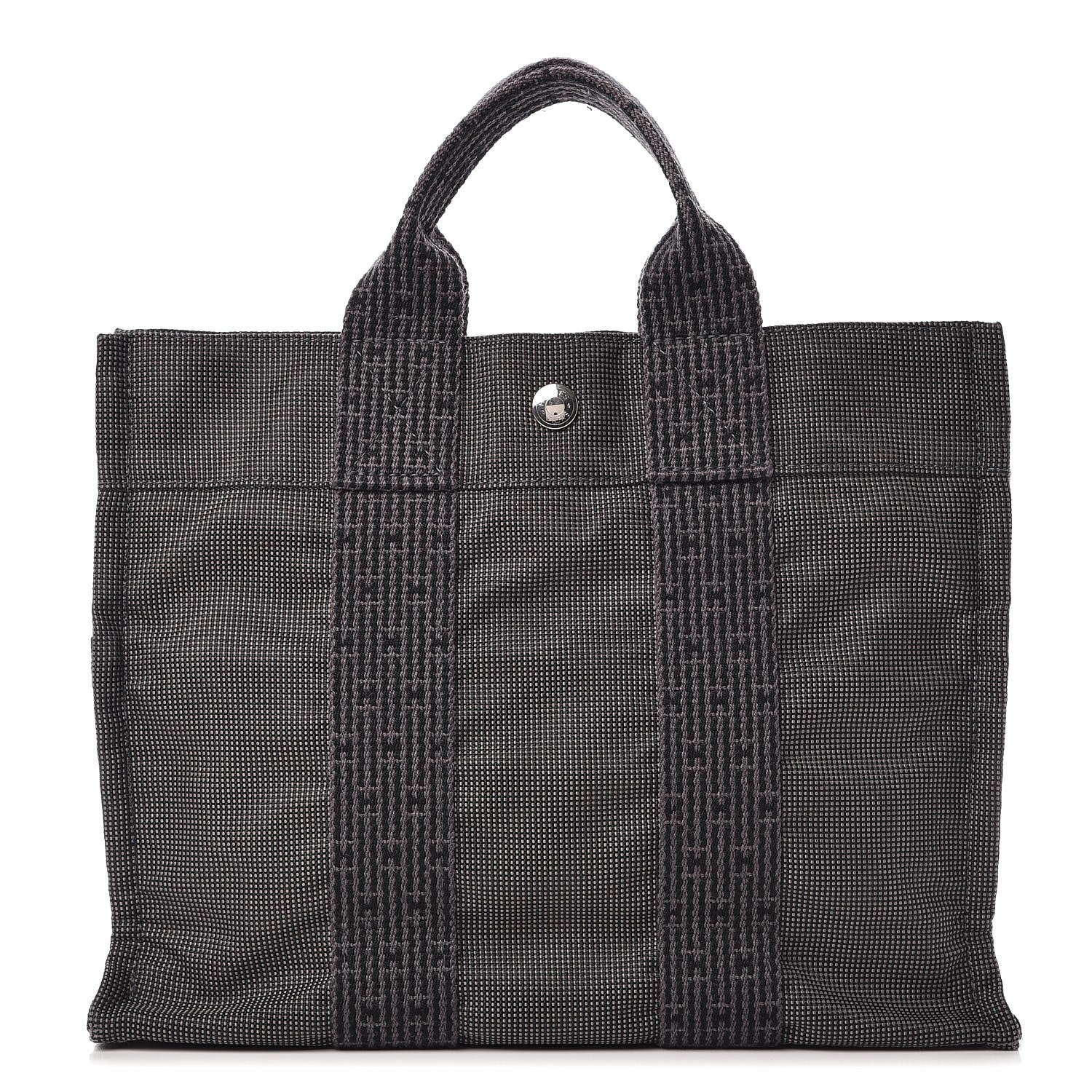 Hermes Canvas Herline PM Tote Grey 1 of 7